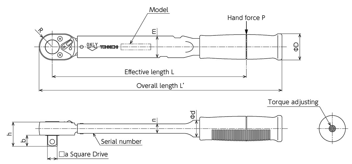 Tohnichi QSP1.5N4 1/4dr Preset Click Type Torque Wrench 0.3-1.5Nm