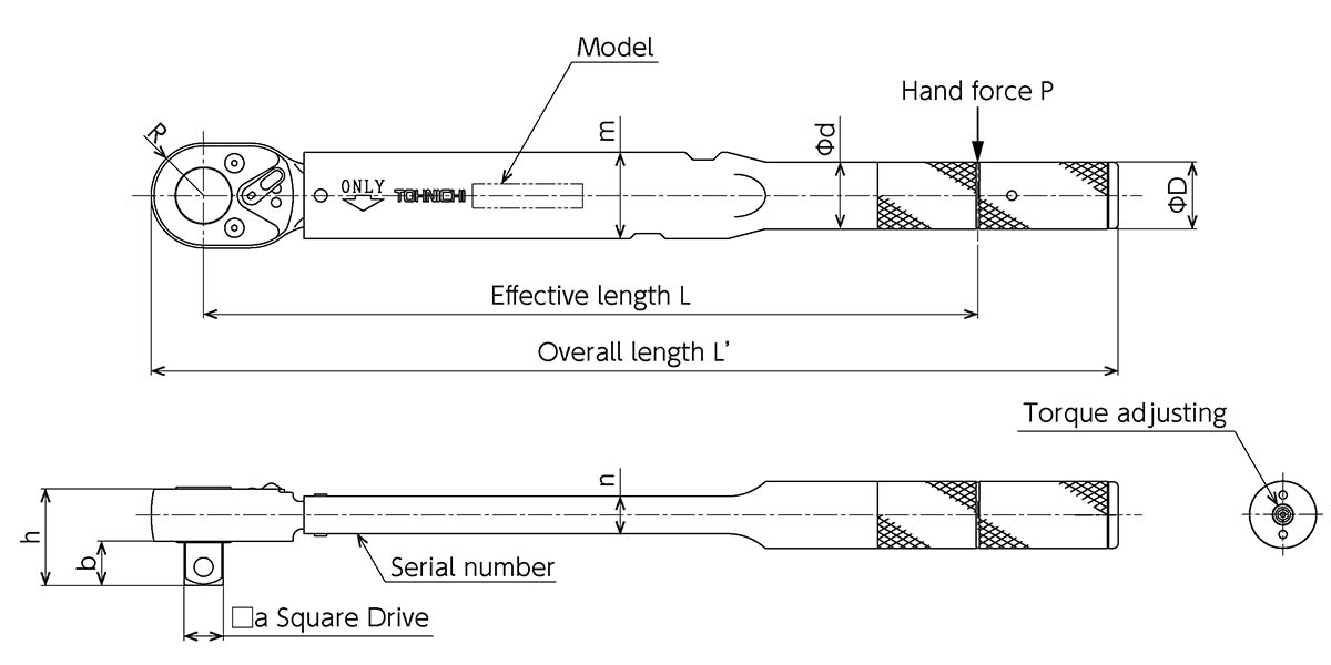 Tohnichi QSP1.5N4 1/4dr Preset Click Type Torque Wrench 0.3-1.5Nm