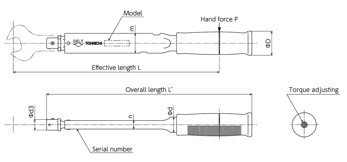 Tohnichi QSP1.5N4 1/4dr Preset Click Type Torque Wrench 0.3-1.5Nm